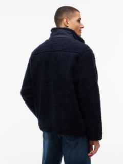 Teddy Fleece Zip-Thru Sweatshirt — Blue 4