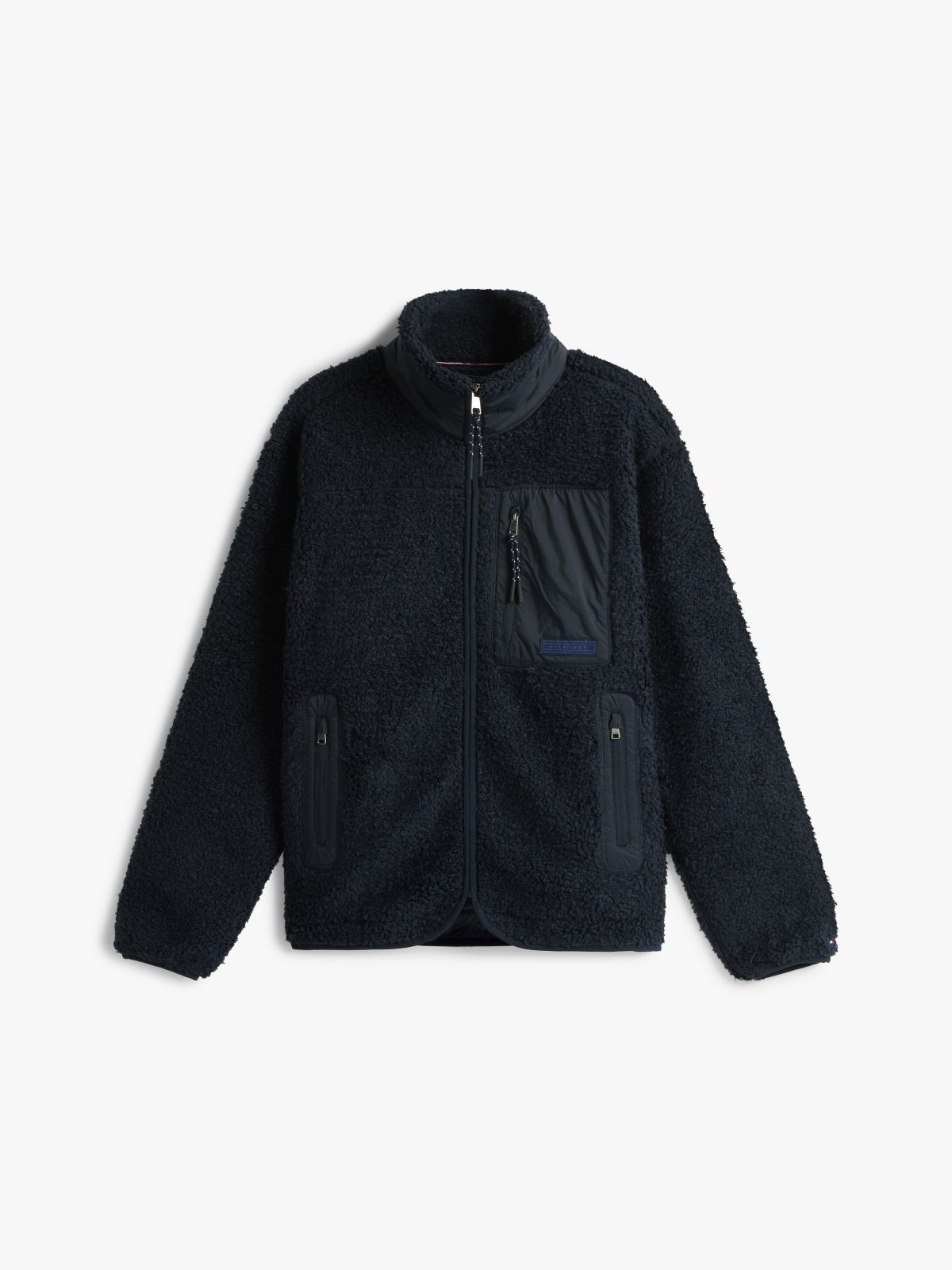 Teddy Fleece Zip-Thru Sweatshirt — Blue