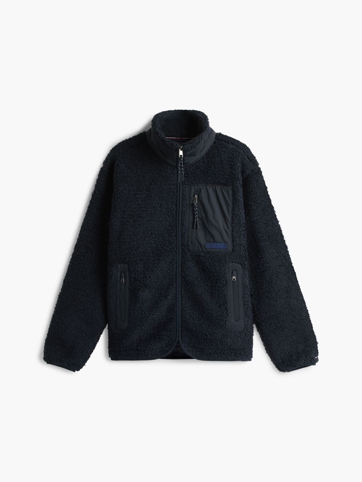 Teddy Fleece Zip-Thru Sweatshirt — Blue