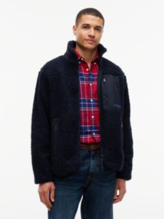 Teddy Fleece Zip-Thru Sweatshirt — Blue 1