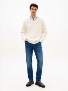 Wool Blend V-Neck Jumper — Beige 3