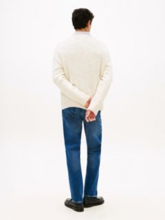 Wool Blend V-Neck Jumper — Beige 4