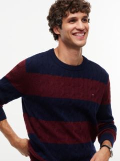 Pure Lambswool Cable Knit Jumper — Blue 3