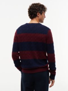 Pure Lambswool Cable Knit Jumper — Blue 4