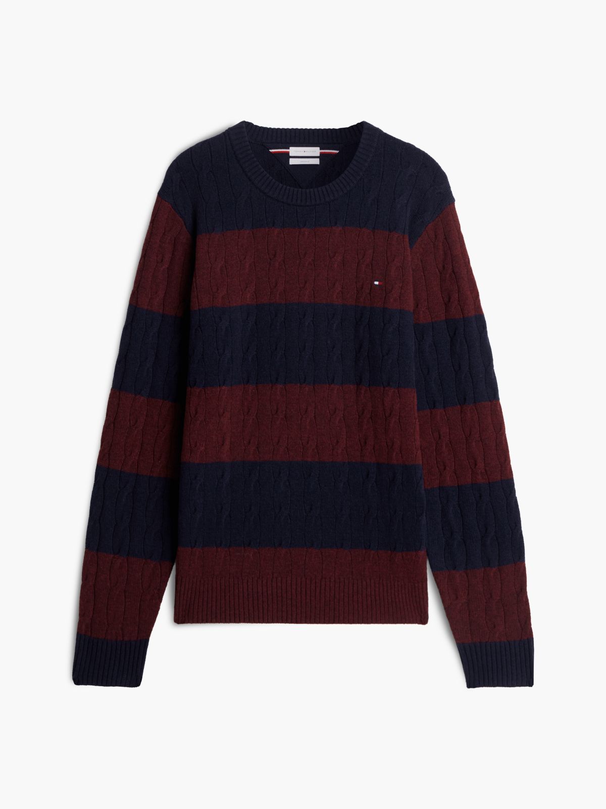 Pure Lambswool Cable Knit Jumper — Blue