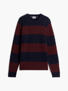 Pure Lambswool Cable Knit Jumper — Blue 5