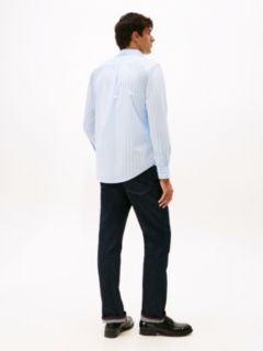 TH Flex Regular Fit Stripe Shirt — Blue 4