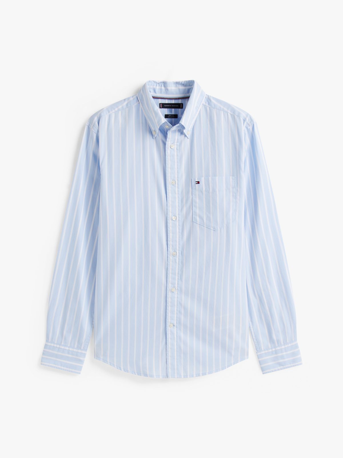 TH Flex Regular Fit Stripe Shirt — Blue