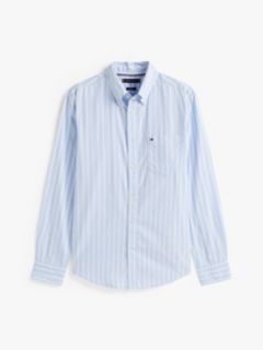 TH Flex Regular Fit Stripe Shirt — Blue 5
