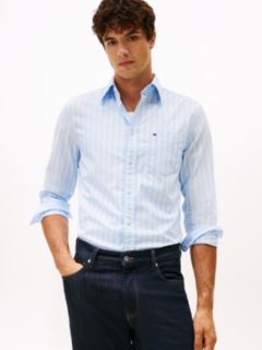 TH Flex Regular Fit Stripe Shirt — Blue 1
