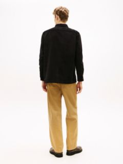 Relaxed Corduroy Overshirt — Black 4
