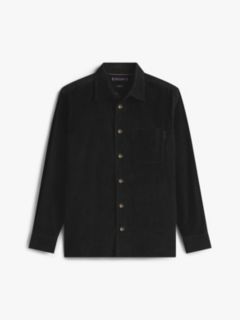 Relaxed Corduroy Overshirt — Black 5