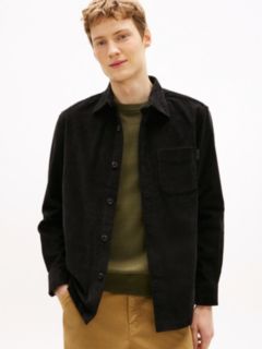 Relaxed Corduroy Overshirt — Black 1