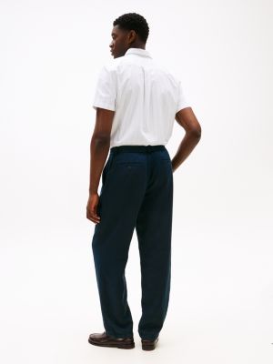 blau murray weite hose mit leinen für herren - tommy hilfiger