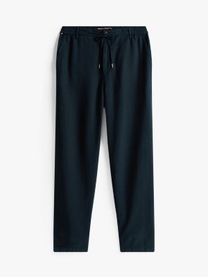 blau murray weite hose mit leinen für herren - tommy hilfiger