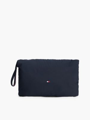 blue packable water repellent zip-thru ivy jacket for men tommy hilfiger