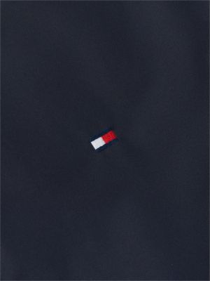 blue packable water repellent zip-thru ivy jacket for men tommy hilfiger