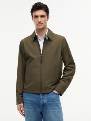 giacca stile college ripiegabile green da uomini tommy hilfiger