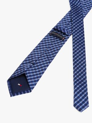 cravate à carreaux oxford en soie multi pour hommes tommy hilfiger