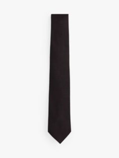 Micro Dot Pure Silk Jacquard Tie — Brown 1