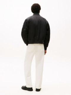 Water Repellent Relaxed Bomber Jacket — Black 4