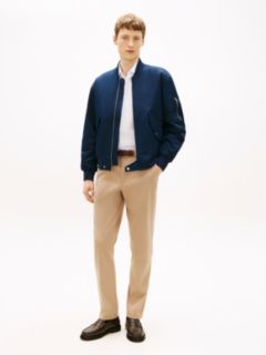 Water Repellent Relaxed Bomber Jacket — Blue 3