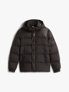 Water Repellent Down Hooded Puffer Jacket — Black 6