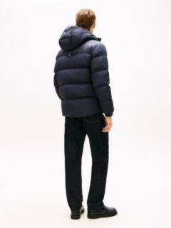 Water Repellent Down Hooded Puffer Jacket — Blue 5