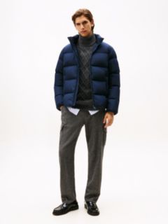 Water Repellent Down Puffer Jacket — Blue 3