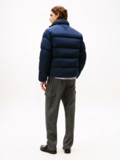 Water Repellent Down Puffer Jacket — Blue 4