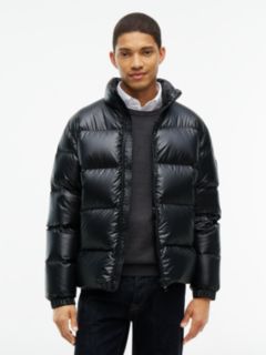 Shiny Water Repellent Down Puffer Jacket — Black 1