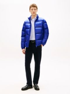 Shiny Water Repellent Down Puffer Jacket — Blue 3