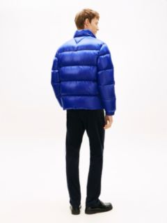 Shiny Water Repellent Down Puffer Jacket — Blue 5