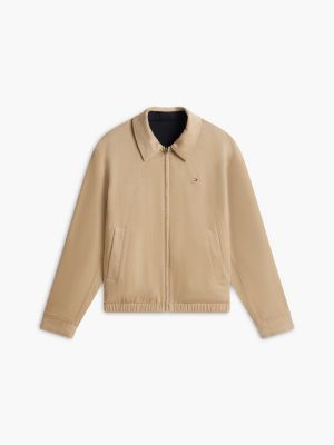 beige reversible corduroy ivy jacket for men tommy hilfiger