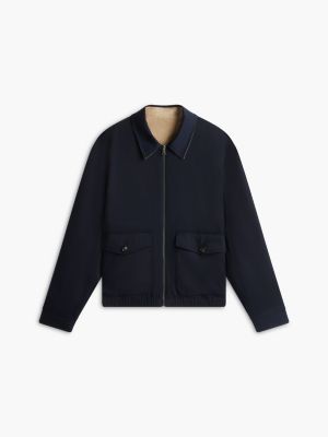 beige reversible corduroy ivy jacket for men tommy hilfiger