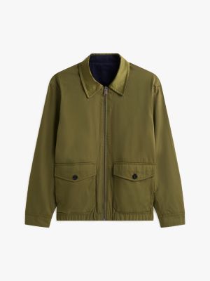 blue corduroy reversible ivy jacket for men tommy hilfiger