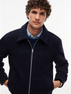 Wool Blend Zip-Thru Ivy Jacket — Blue 4
