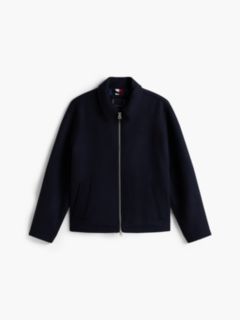 Wool Blend Zip-Thru Ivy Jacket — Blue 8