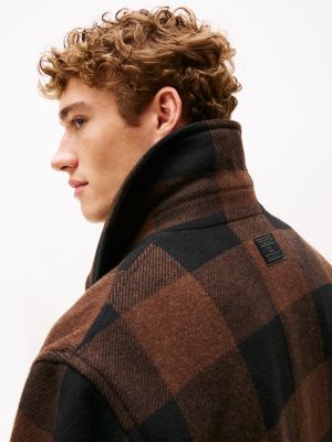 giacca in stile da lavoro in misto lana multicolore da uomini tommy hilfiger