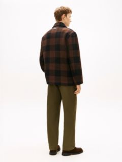 Wool Blend Check Chore Jacket — Multi 5