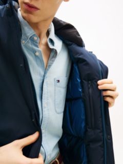 Water Repellent Windproof Down Hooded Parka — Blue 3