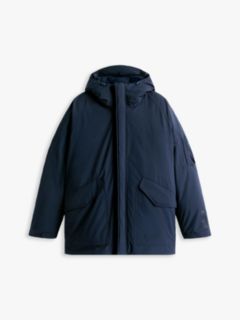 Water Repellent Windproof Down Hooded Parka — Blue 5