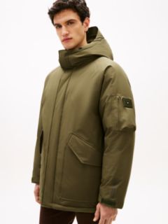 Water Repellent Windproof Down Hooded Parka — Khaki 2