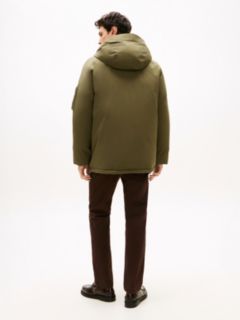 Water Repellent Windproof Down Hooded Parka — Khaki 6