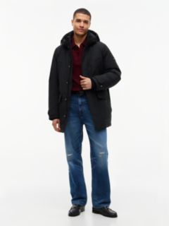 Logo Patch Down Hooded Rockie Parka — Black 1