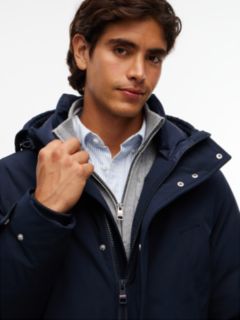 Logo Patch Down Hooded Rockie Parka — Blue 3