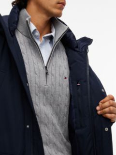 Logo Patch Down Hooded Rockie Parka — Blue 5