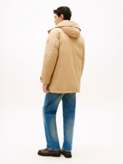 Logo Patch Down Hooded Rockie Parka — Beige 5