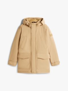 Logo Patch Down Hooded Rockie Parka — Beige 6