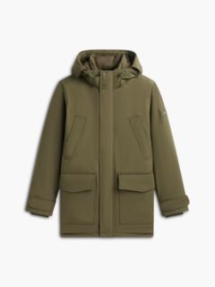 Logo Patch Down Hooded Rockie Parka — Green 5